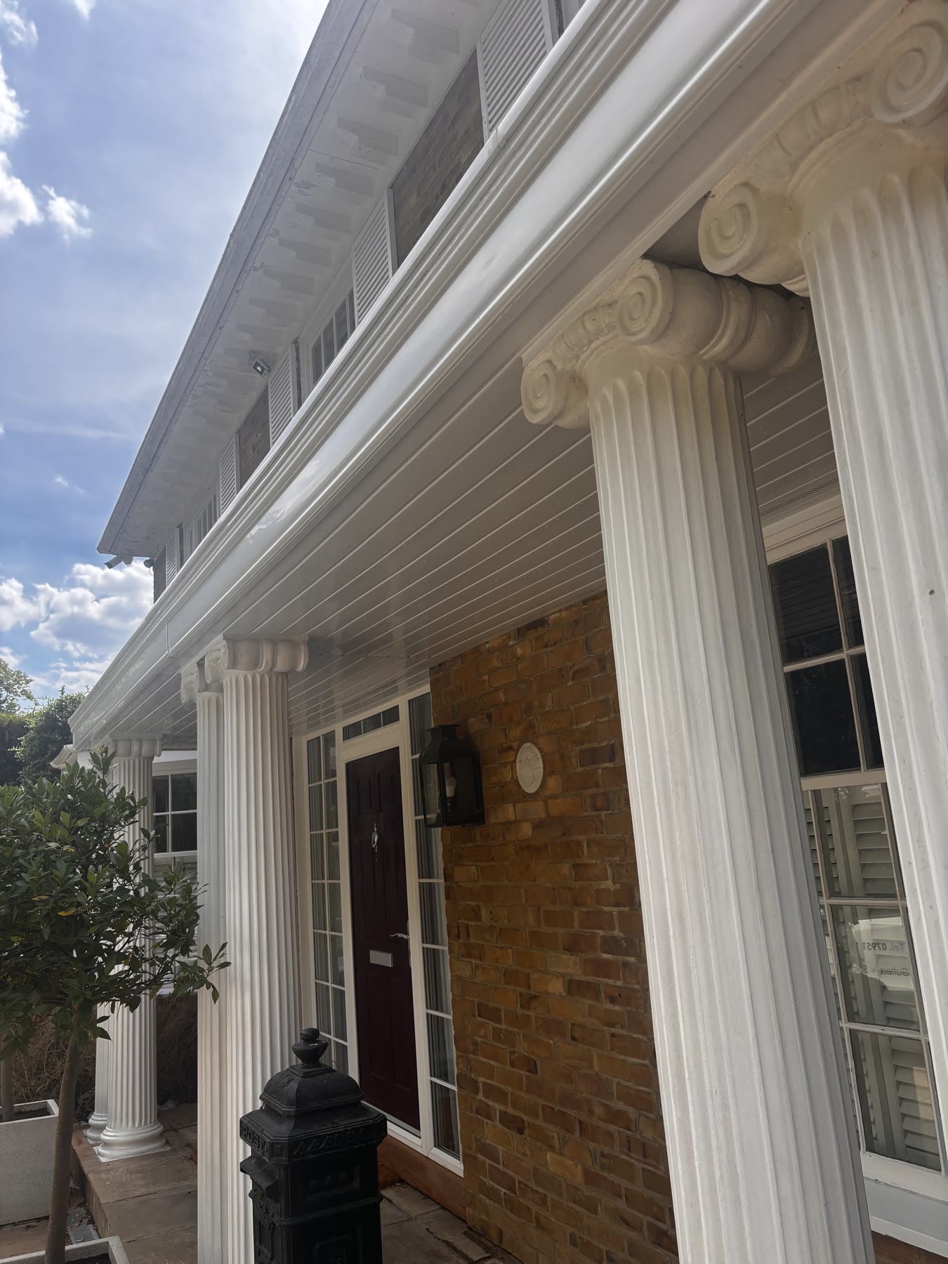 White fascia and soffit on a residential property